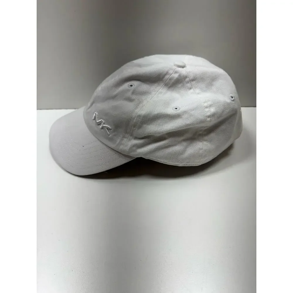 Michael Kors Designer White Baseball Cap One Size Fits All Hat Unisex Cotton